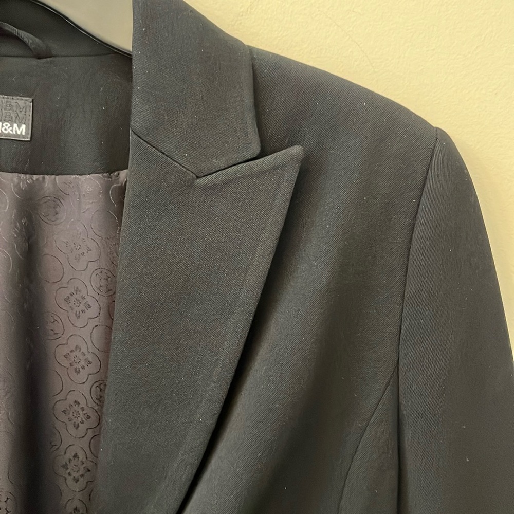 Blazer Size 6 Black Lined Button Closure Pleats Classic Casual Style Pockets - Picture 7 of 14